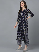 Women Cotton Floral Printed Kurta Palazzos-VKSKD1588